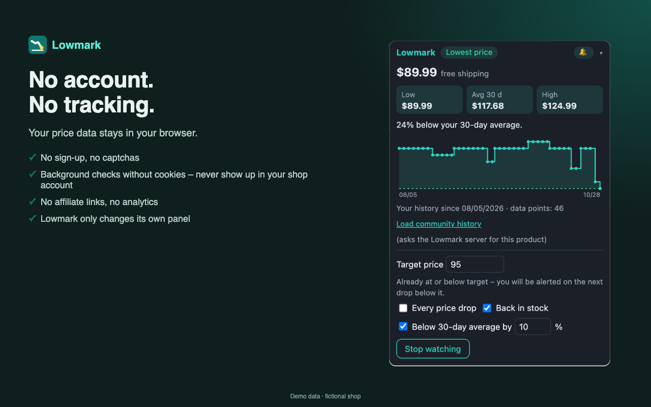 No account, no tracking